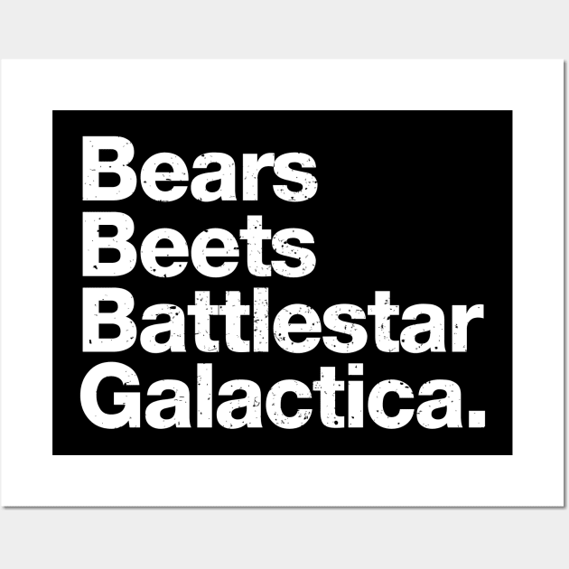 Bears Beets Battlestar Galactica Wall Art by A-team